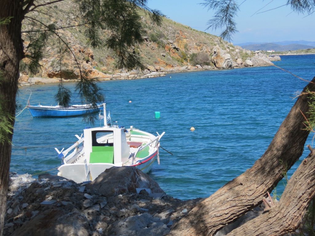 Boat trip in Chios turquoise water